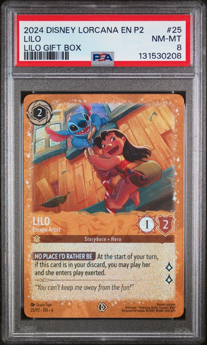 2024 #25 Lilo - Escape Artist PSA 8 Disney Lorcana EN P2-Promo