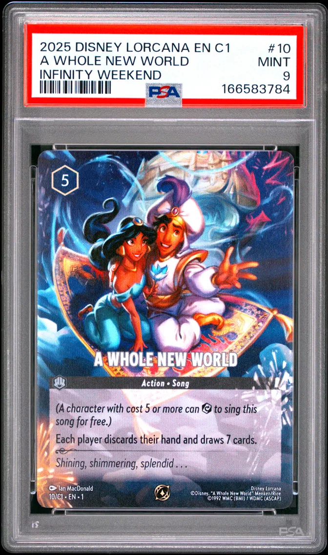 2025 #10 A Whole New World PSA 9 Disney Lorcana EN C1-Lorcana Challenge Promo