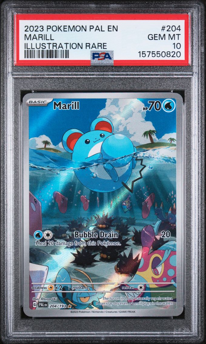 2023 #204 Marill PSA 10 Pal EN-Paldea Evolved