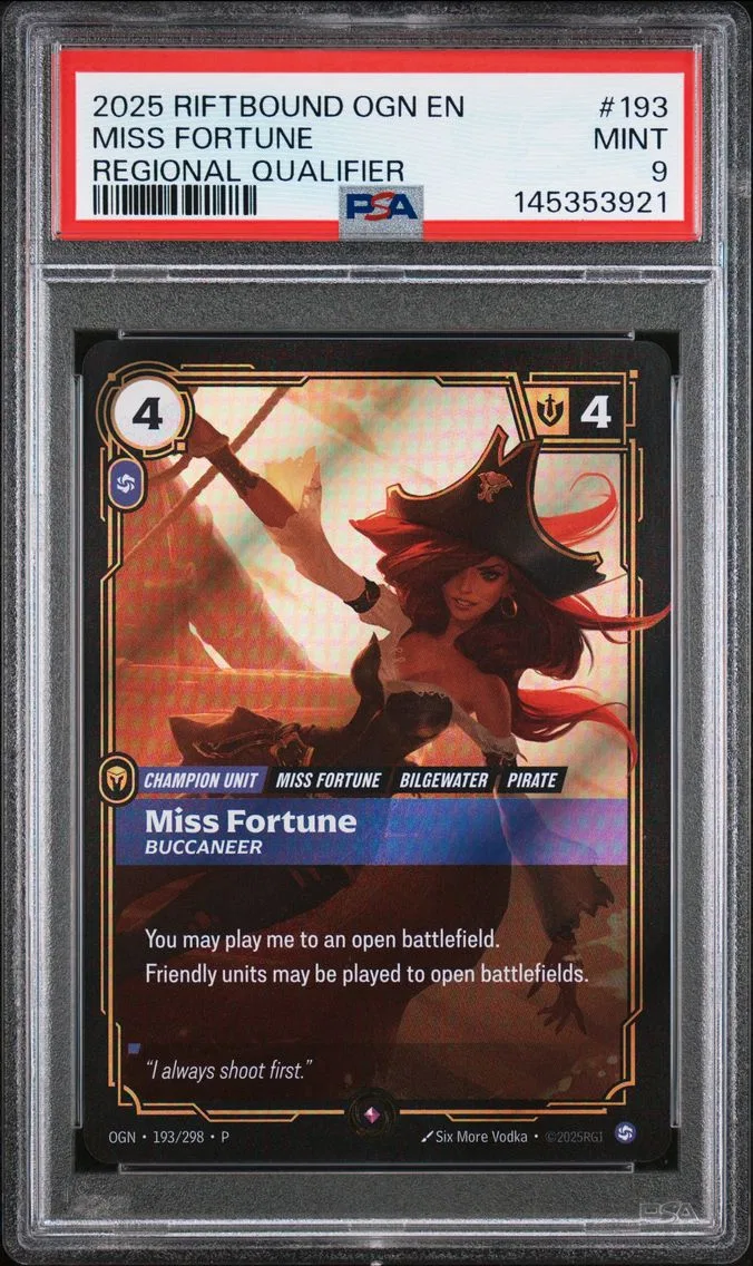 2025 #193 Miss Fortune - Buccaneer PSA 9 Riftbound: League of Legends Ogn-Origins