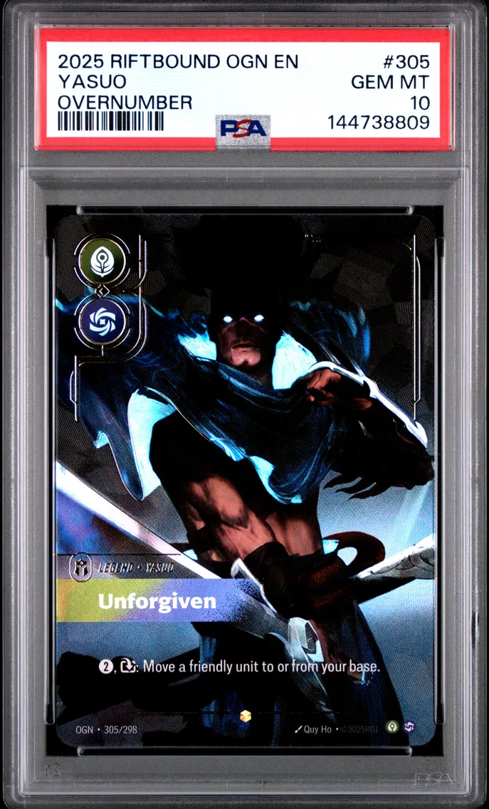 2025 #305 Yasuo - Unforgiven PSA 10 Riftbound: League of Legends Ogn-Origins