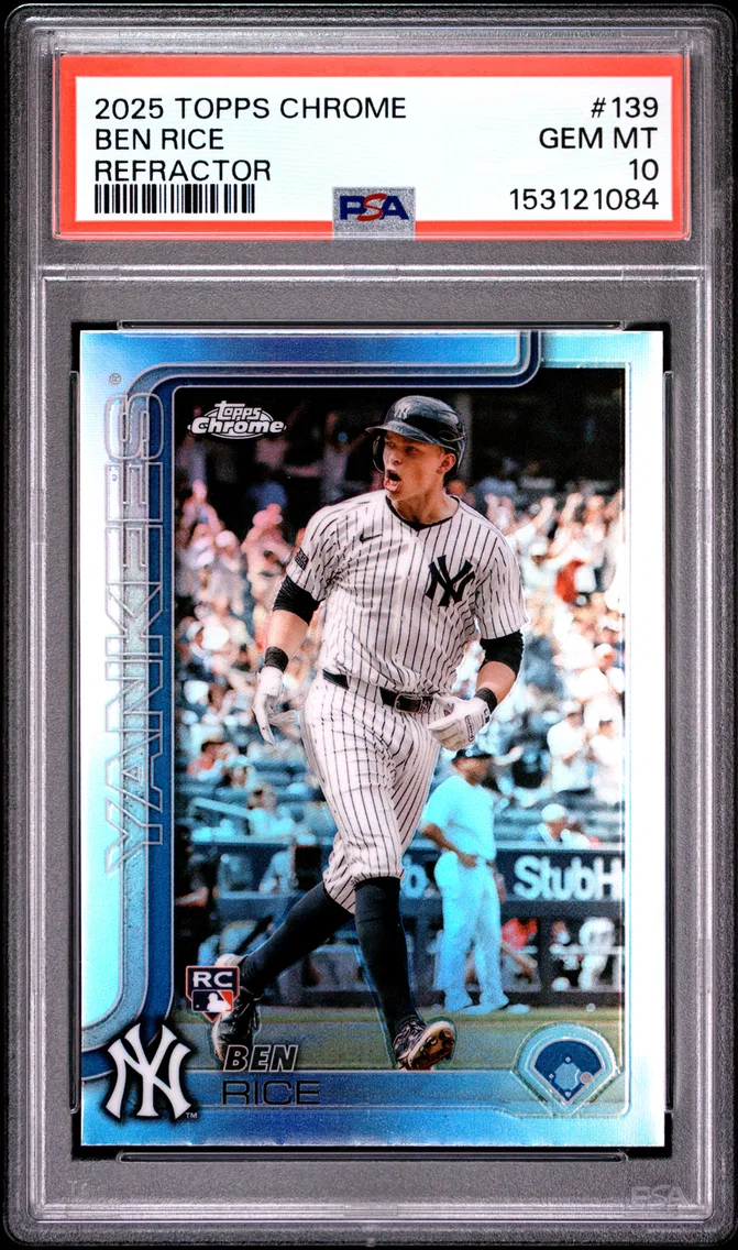 2025 #139 Ben Rice PSA 10 Topps Chrome