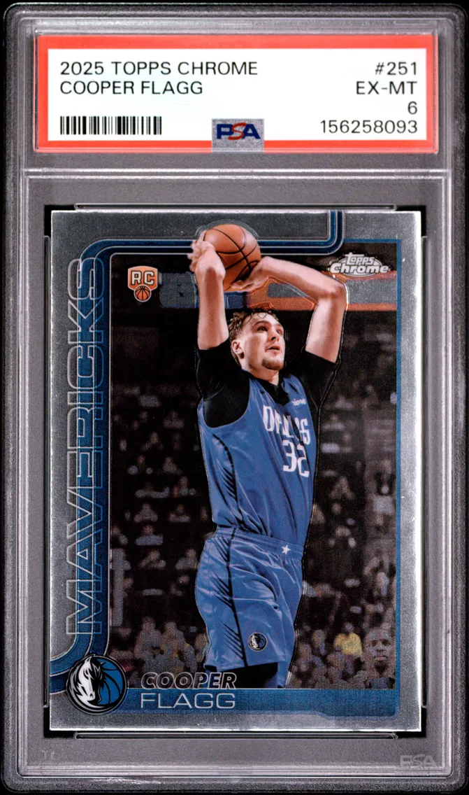 2025 #251 COOPER FLAGG PSA 6 Topps Chrome