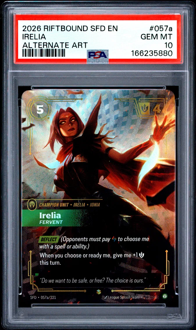 2026 #057a Irelia - Fervent PSA 10 Riftbound: League of Legends Sfd-Spiritforged