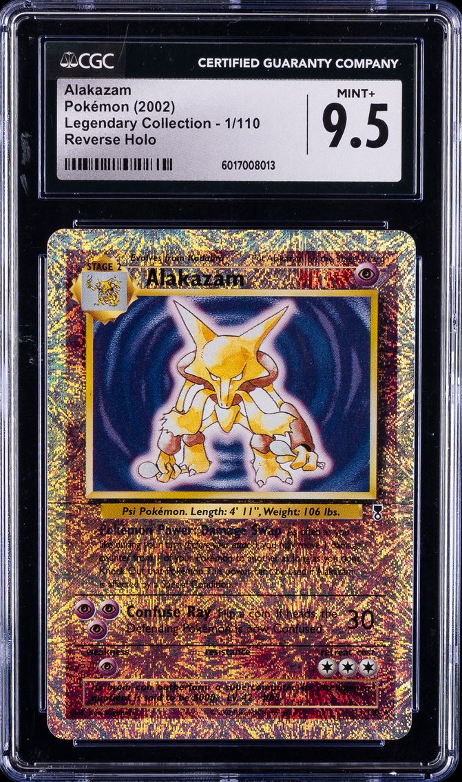 2002 #1 Alakazam-Reverse Foil CGC 9.5 Legendary Collection Pokemon