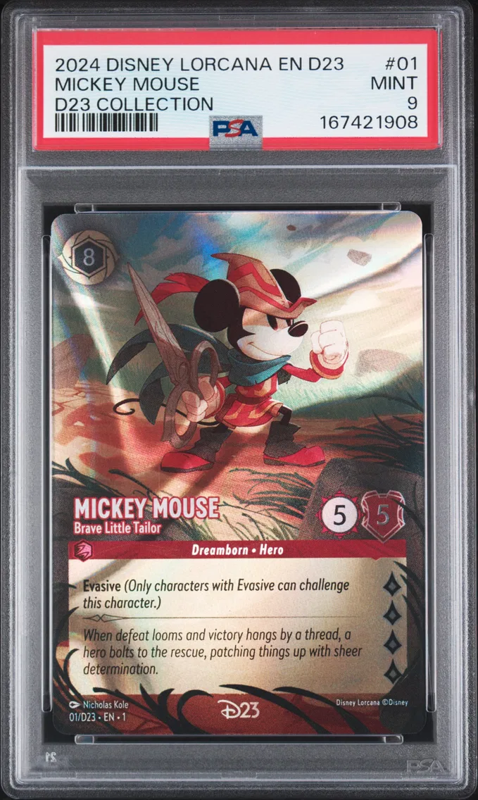 2024 #01 Mickey Mouse - Brave Little Tailor PSA 9 Disney Lorcana EN D23-D23 Expo Promo