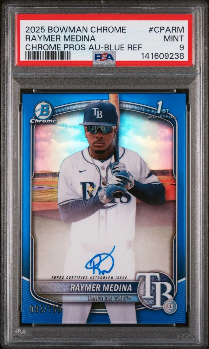 2025 #CPARM Raymer Medina PSA 9 Bowman Chrome Prospect Autographs