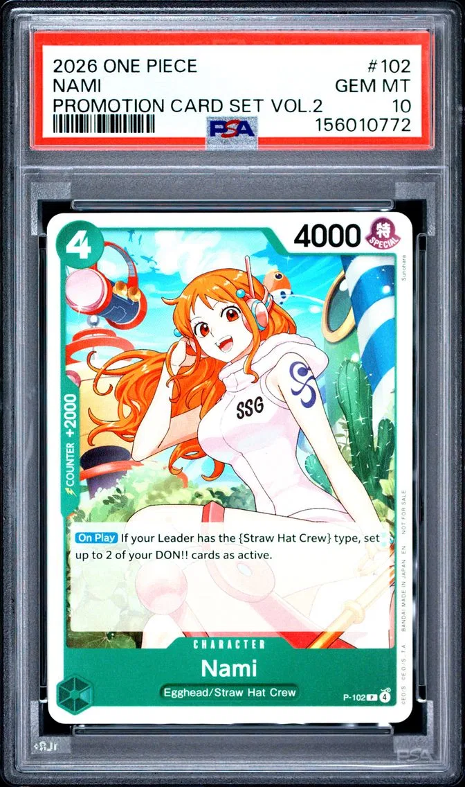 2026 #102 Nami PSA 10 One Piece Promotion Card Set 2025 Volume 2