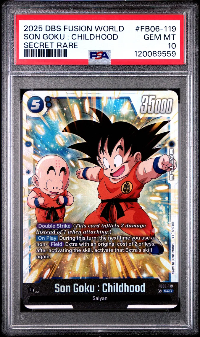 2025 #FB06-119 Son Goku : Childhood PSA 10 Dragon Ball Super Card Game Fusion World Rivals Clash