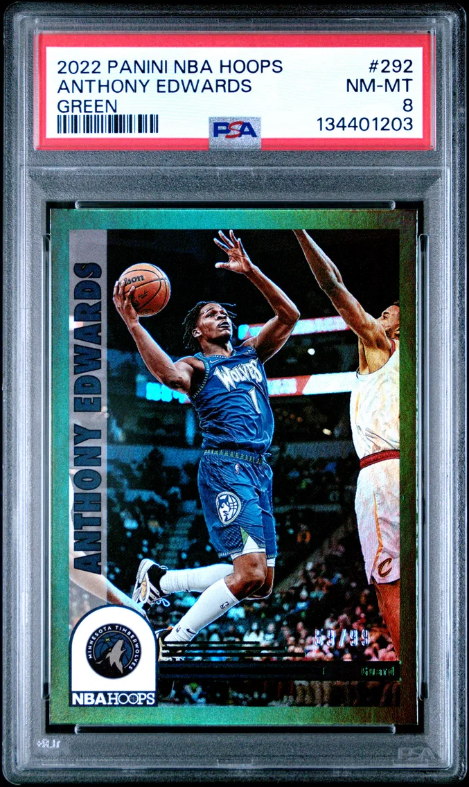 2022 #292 Anthony Edwards PSA 8 Panini NBA Hoops