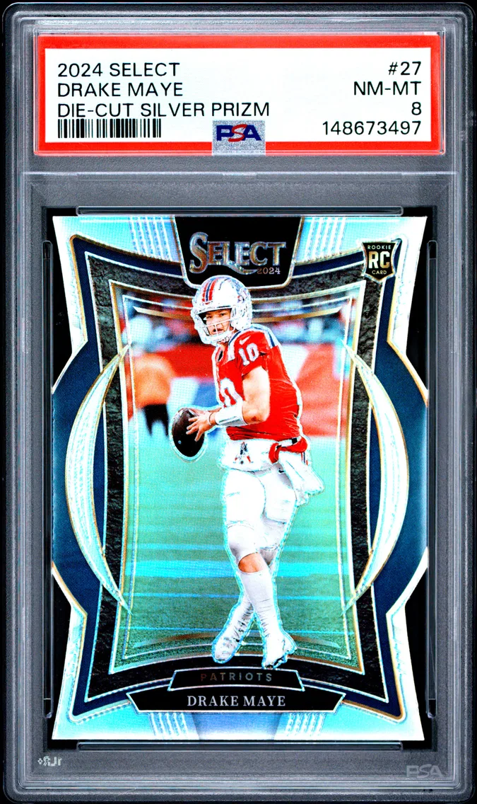 2024 #27 Drake Maye PSA 8 Panini Select