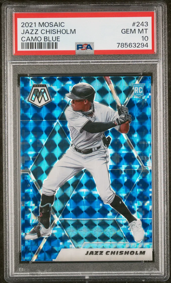 2021 #243 JAZZ CHISHOLM PSA 10 Panini Mosaic