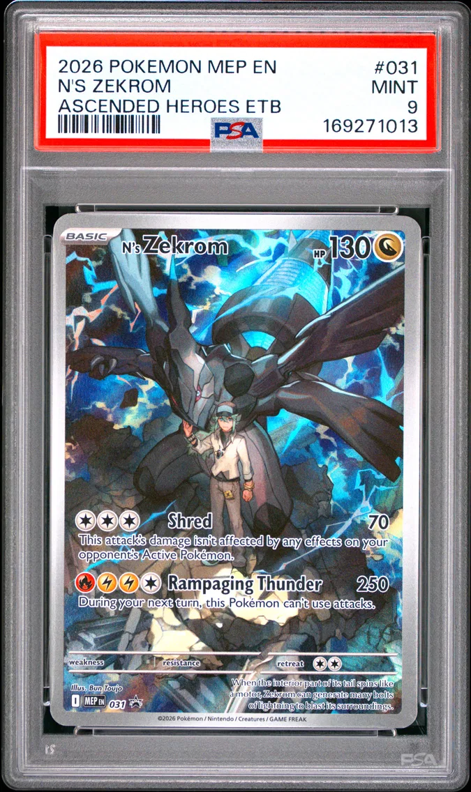 2026 #031 N's Zekrom PSA 9 Mep EN-Me Black Star Promo