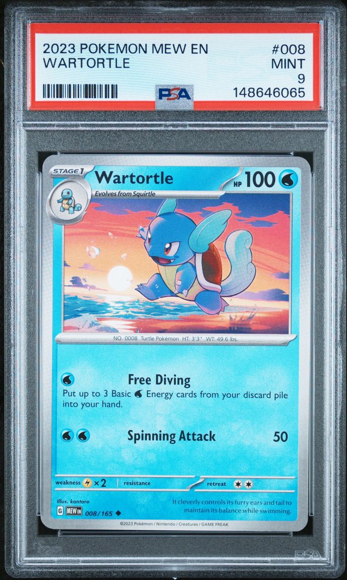 2023 #008 Wartortle PSA 9 Mew EN