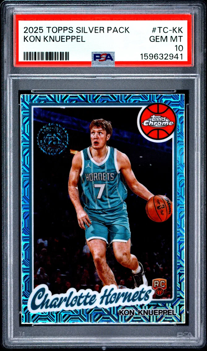 2025 #TC-KK Kon Knueppel PSA 10 Topps Silver Pack 1980-81 Topps Chrome Basketball
