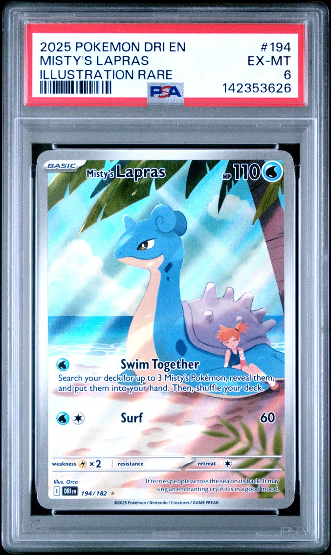 2025 #194 Misty's Lapras PSA 6 D