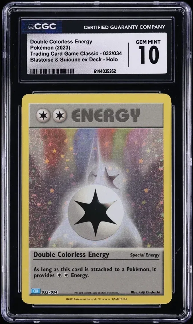 2023 Trading Card Game Classic - CLV, CLC, CLB - English SV TCG Blastoise Suicune Ex Deck Holo Double Colorless Energy GEM MINT #032/034 CGC 10