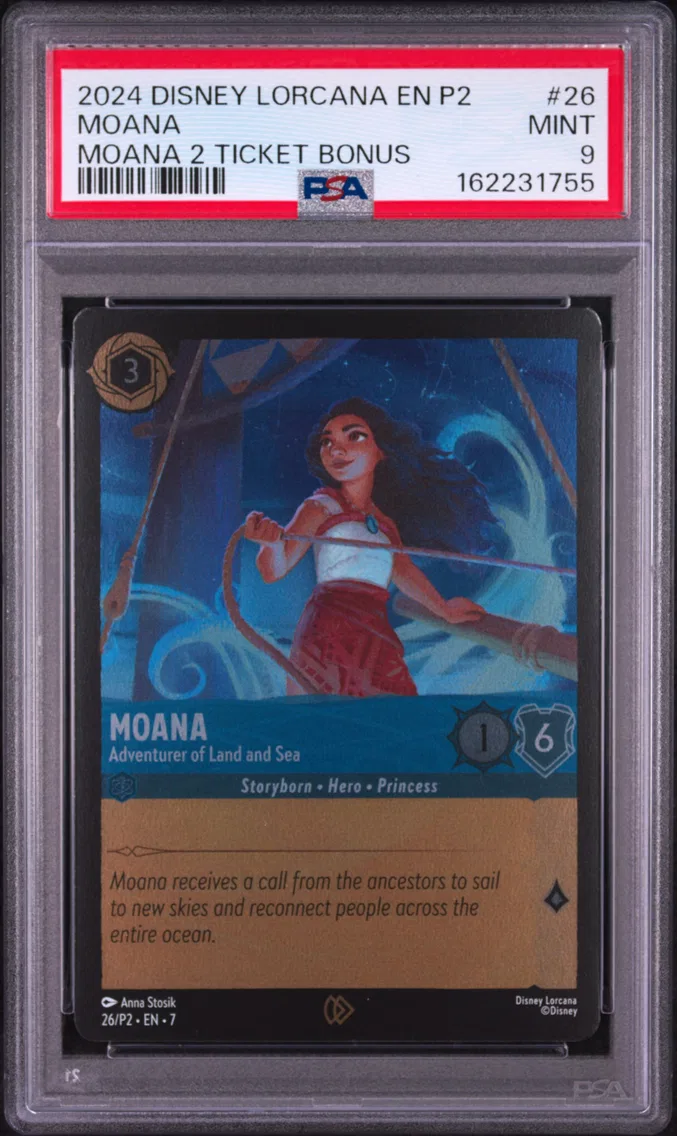 2024 #26 Moana - Adventurer of Land and Sea PSA 9 Disney Lorcana EN P2-Promo
