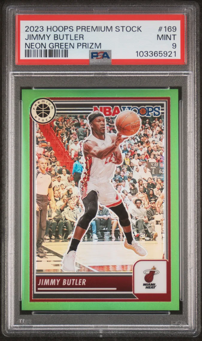 2023 #169 Jimmy Butler PSA 9 Panini Hoops Premium Stock