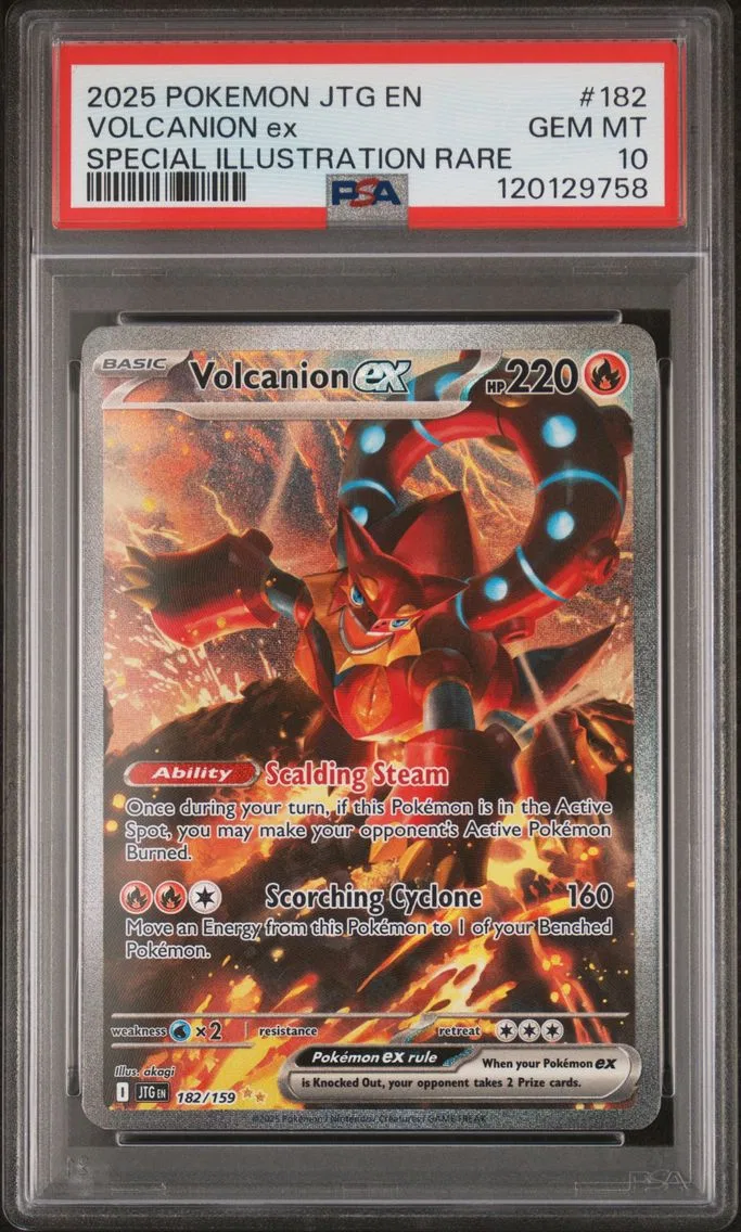 2025 #182 Volcanion EX PSA 10 Jtg EN-Journey Together Pokemon