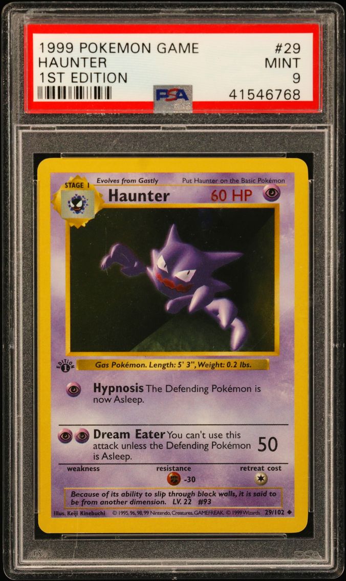 1999 #29 Haunter 1st Edition PSA 9 Game