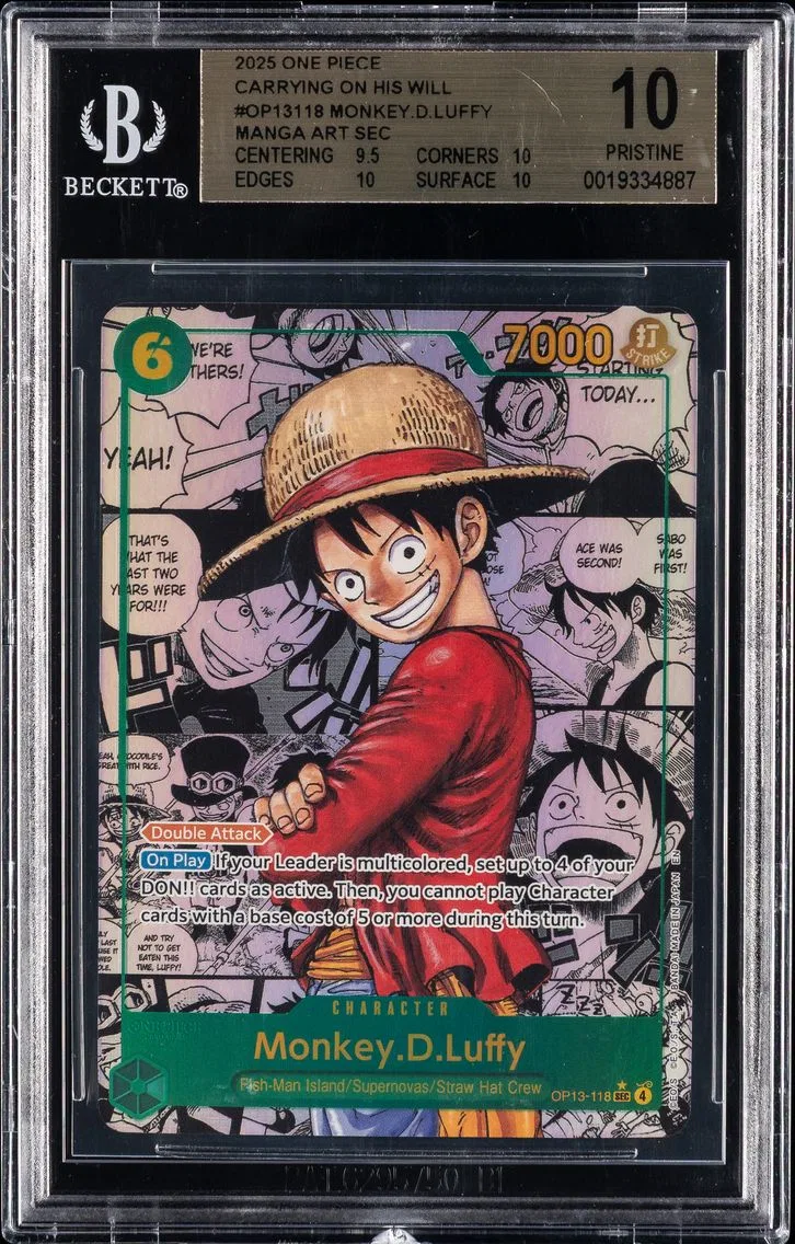 2025 #118 Monkey D. Luffy BGS 10 OP13-Carrying on His Will One Piece