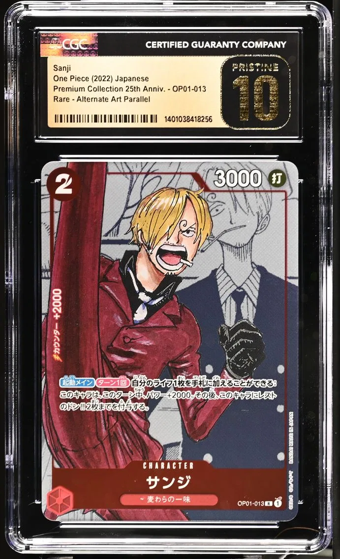 2022 #OP01-013 Sanji CGC 10 Pristine Premium Collection 25th Anniversary - Japanese