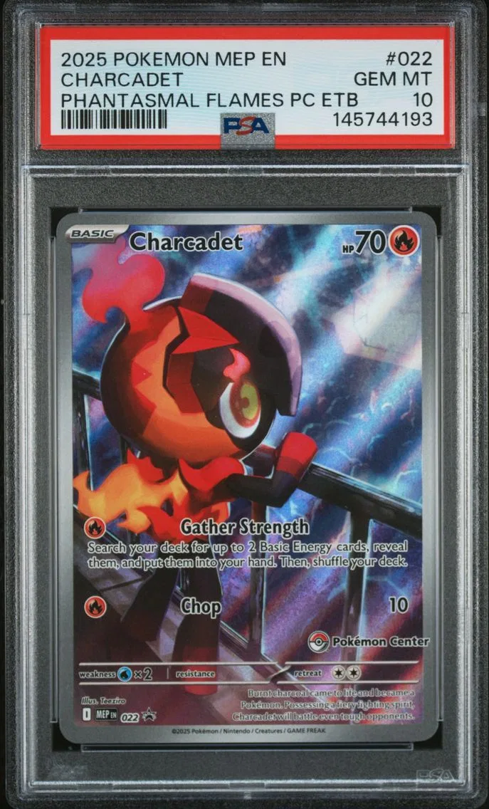 2025 #022 Charcadet PSA 10 Mep EN-Me Black Star Promo