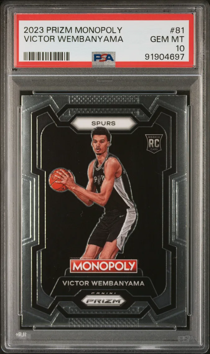 2023 #81 Victor Wembanyama PSA 10 Panini Prizm Monopoly