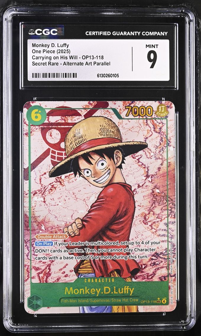 2025 #OP13-118 Monkey D. Luffy CGC 9 Carrying on His Will (OP13) - English
