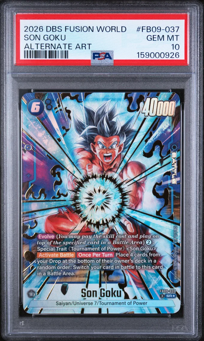 2026 #FB09-037 Son Goku PSA 10 Dragon Ball Super Card Game Fusion World Dual Evolution