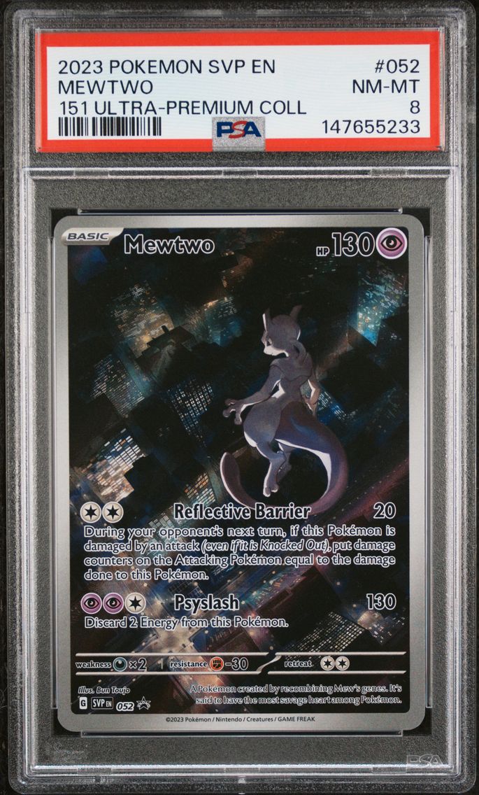 2023 #052 Mewtwo PSA 8 Svp EN-SV Black Star Promo Pokemon