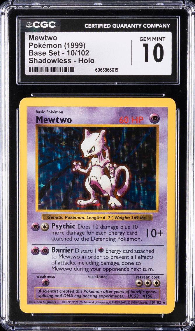 1999 #10 Mewtwo-Holo CGC 10 Game Pokemon