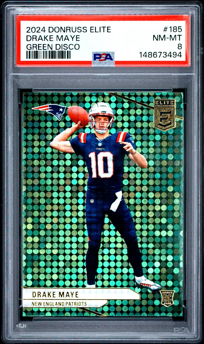 2024 #185 Drake Maye PSA 8 Panini Donruss Elite