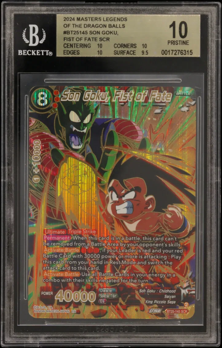 2024 #BT25145 Son Goku, Fist of Fate SCR BGS 10 Dragon Ball Super Card Game Masters Legend of the Dragon Balls
