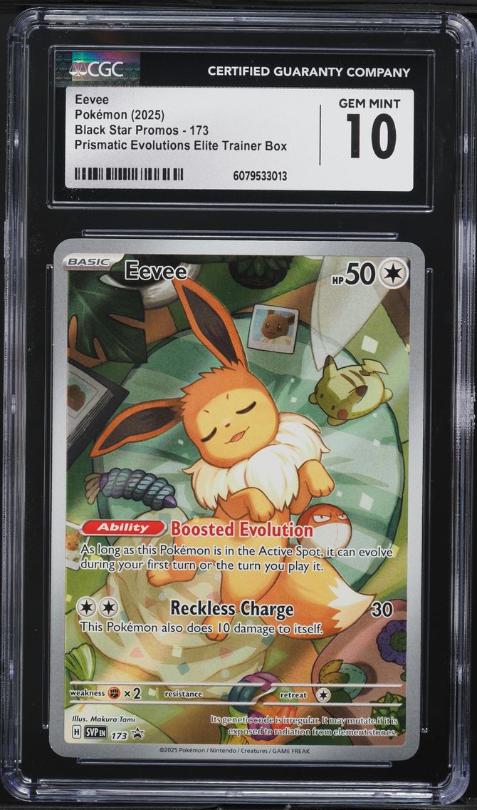 2025 #173 Eevee CGC 10 Svp EN-SV Black Star Promo Pokemon