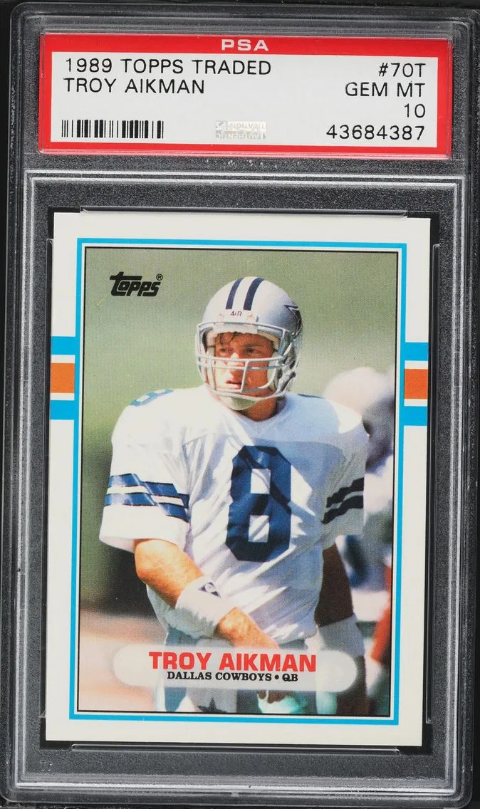 1989 #70T Troy Aikman PSA 10 Topps Traded Football