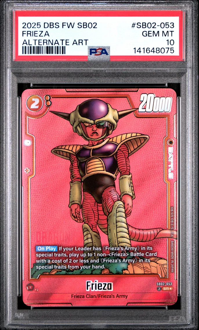 2025 #SB02-053 Frieza PSA 10 Dragon Ball Super Card Game Fusion World Manga Booster 02