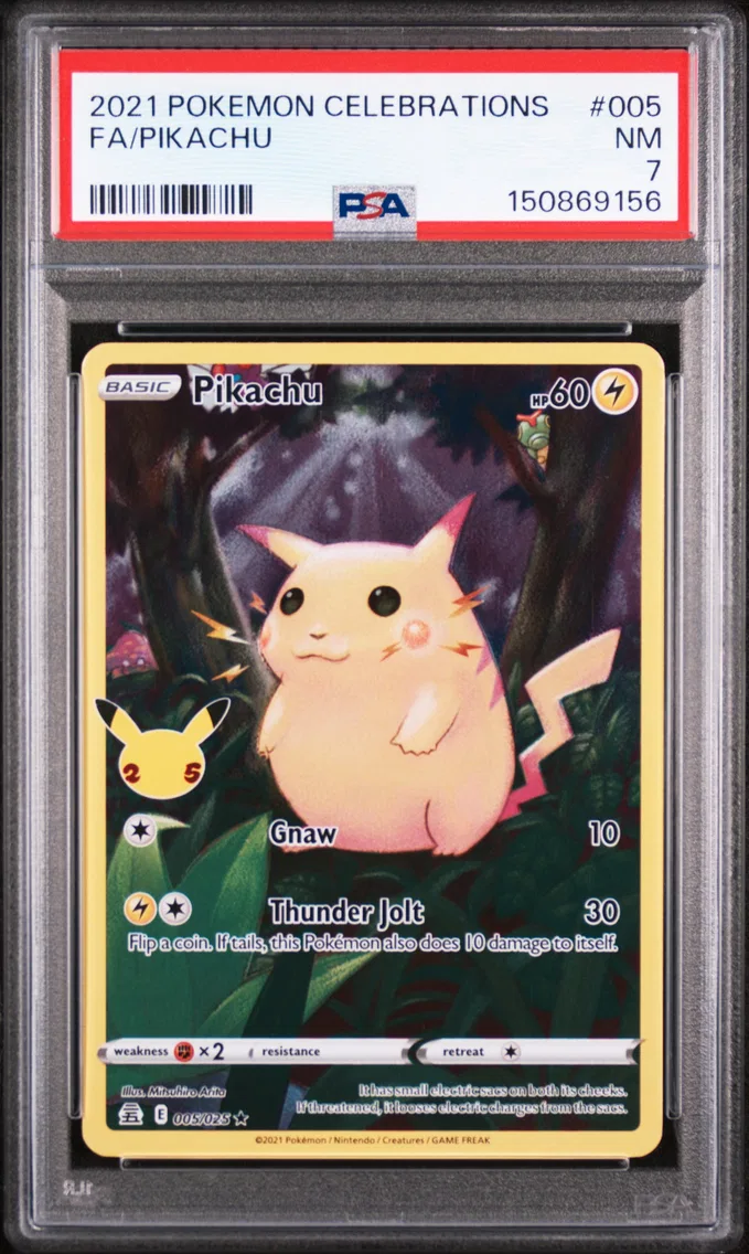 2021 Pokemon Celebrations Full Art/Pikachu Celebrations #005 PSA 7