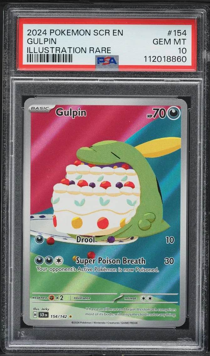 2024 #154 Gulpin PSA 10 Scr EN-Stellar Crown Pokemon