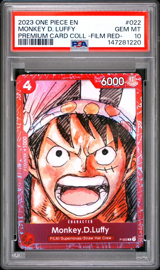 2023 #022 Monkey D. Luffy PSA 10 One Piece Premium Card Collection -One Piece Film Red-