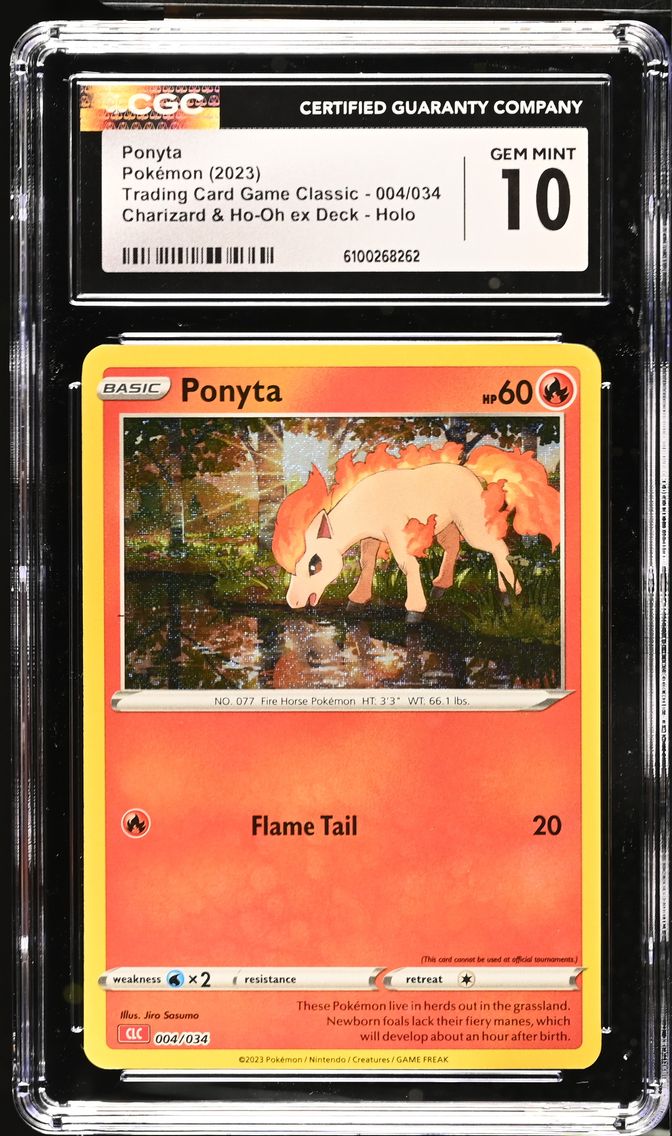 2023 #004 Ponyta CGC 10 Trading Card Game Classic - CLV, CLC, CLB - English