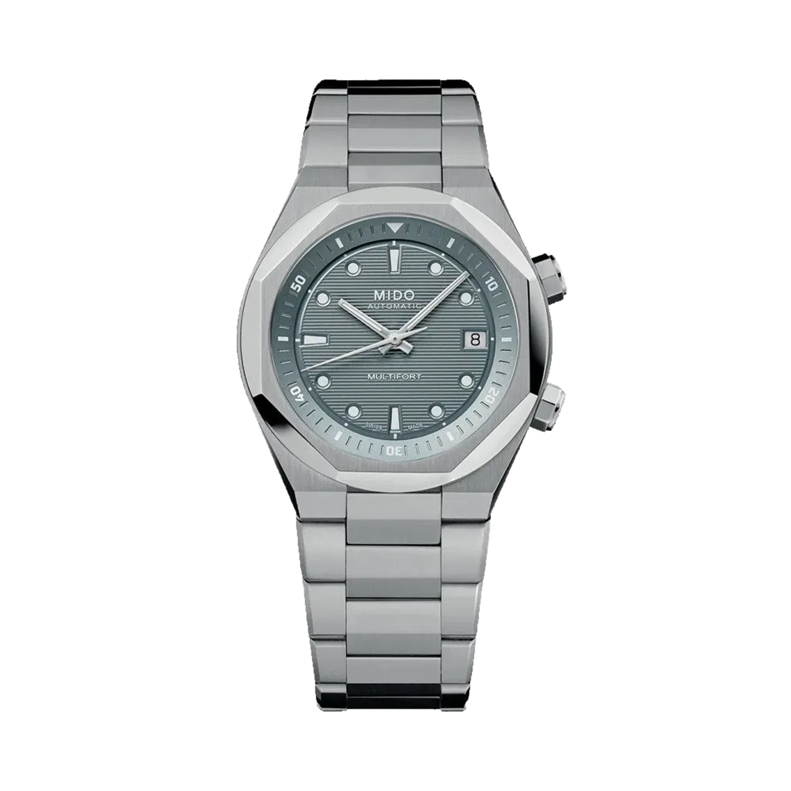 MIDO Multifort 8 Two Crowns Automatic 40mm - Grey on Bracelet