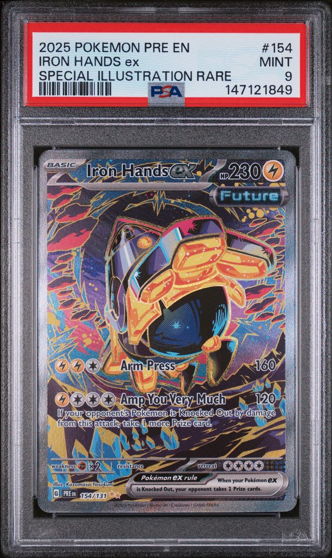 2025 #154 Iron Hands EX PSA 9 Pre EN-Prismatic Evolutions