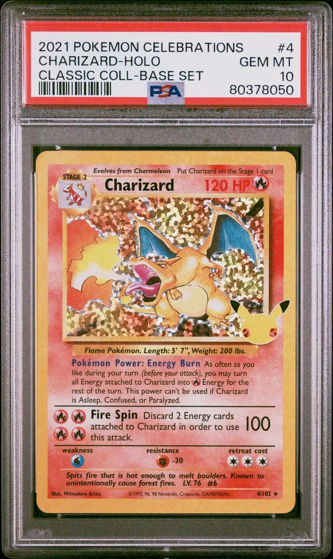 2021 #4 Charizard-Holo PSA 10 Celebrations Classic Collection