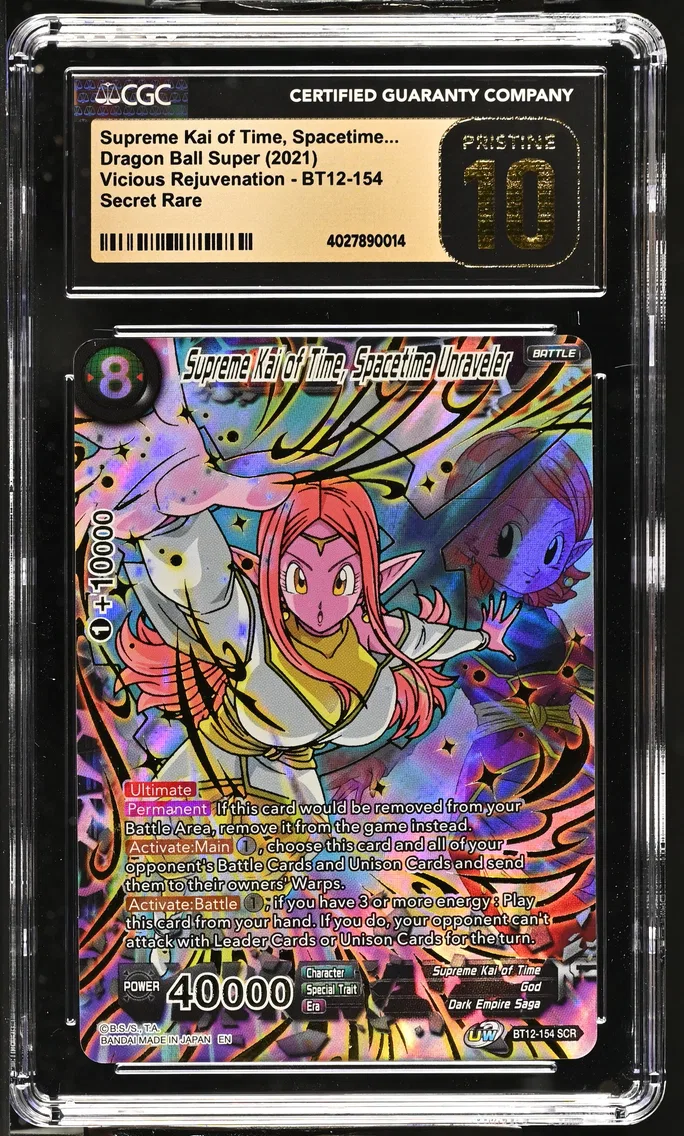 2021 #BT12-154 Supreme Kai of Time, Spacetime... CGC 10 Pristine Vicious Rejuvenation - English