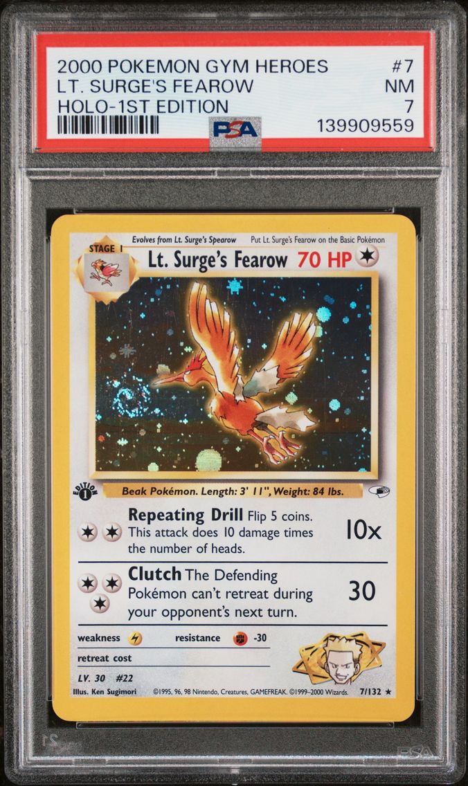 2000 #7 LT. Surge's Fearow PSA 7