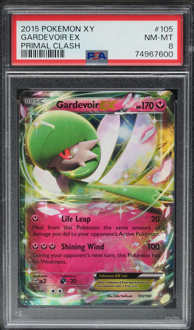 2015 #105 XY PRIMAL CLASH GARDEVOIR EX PSA 8 POKEMON