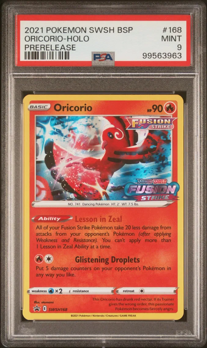 2021 #168 Oricorio-Holo PSA 9 Swsh Black Star Promo