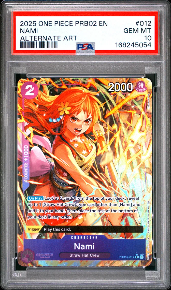2025 #012 Nami PSA 10 One Piece PRB02-Premium Booster -One Piece Card the Best- Vol.2
